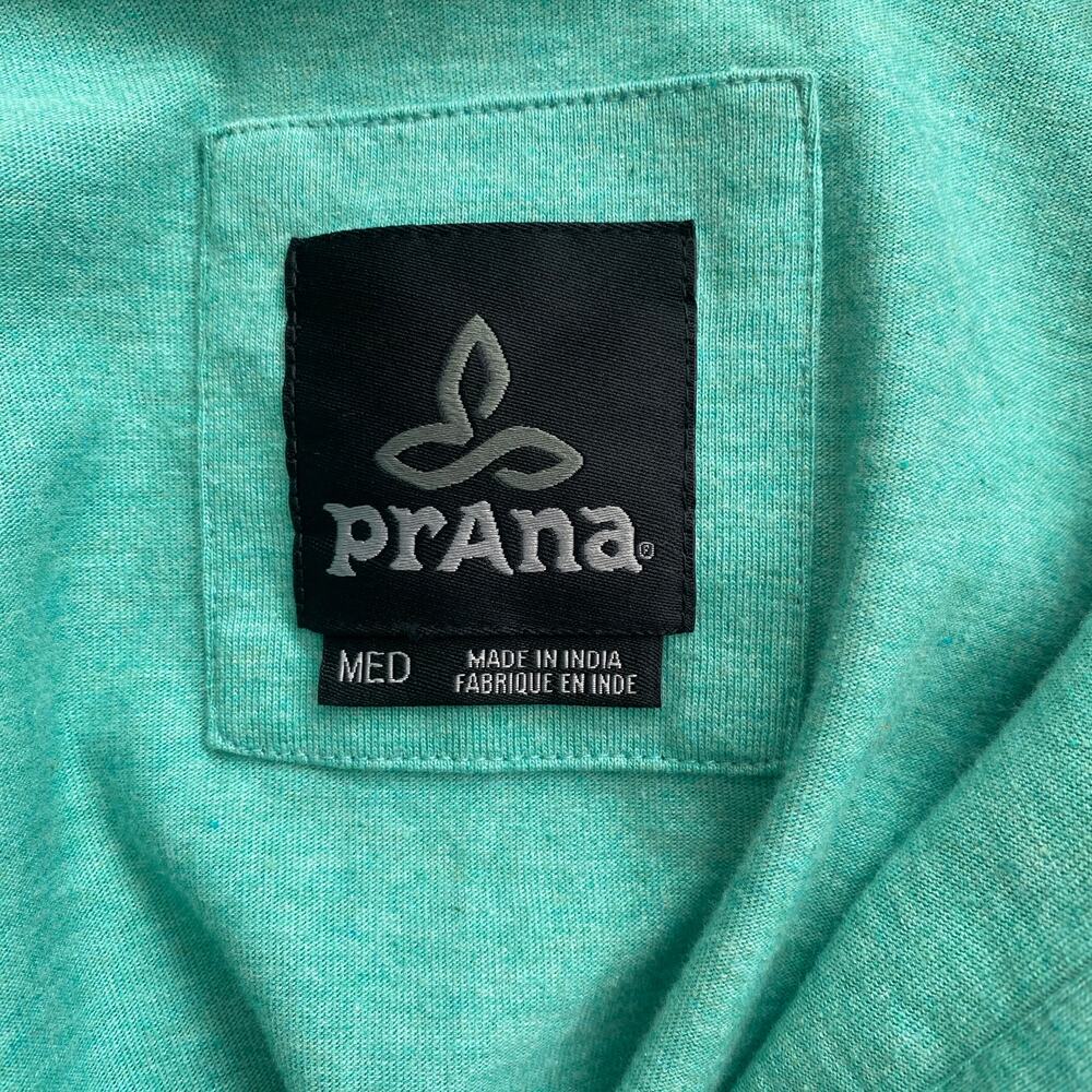PRANA Men's Short Sleeve Adder Pocket Polo Shirt Green Size M - Picture 4 of 5